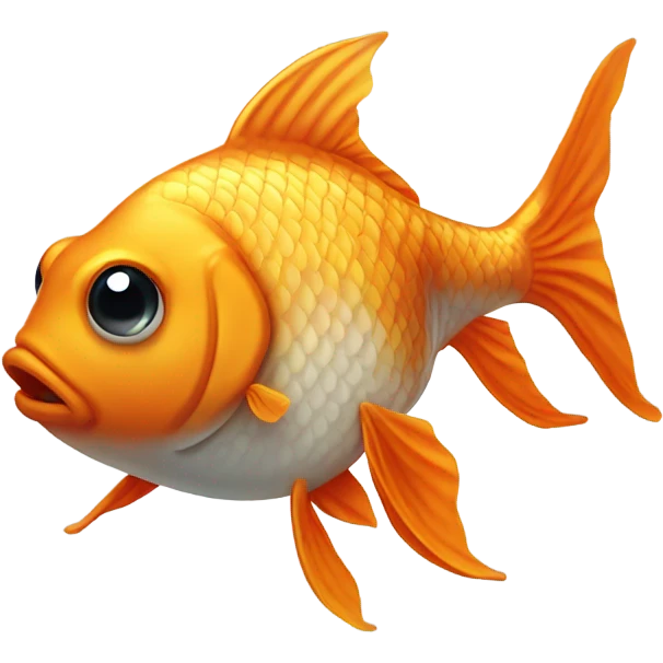 Goldfish giving side-eye emoji