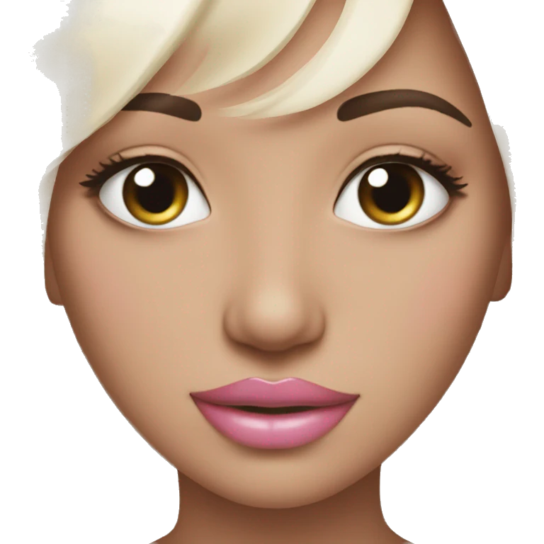 Skin care, skin white, lips pink emoji