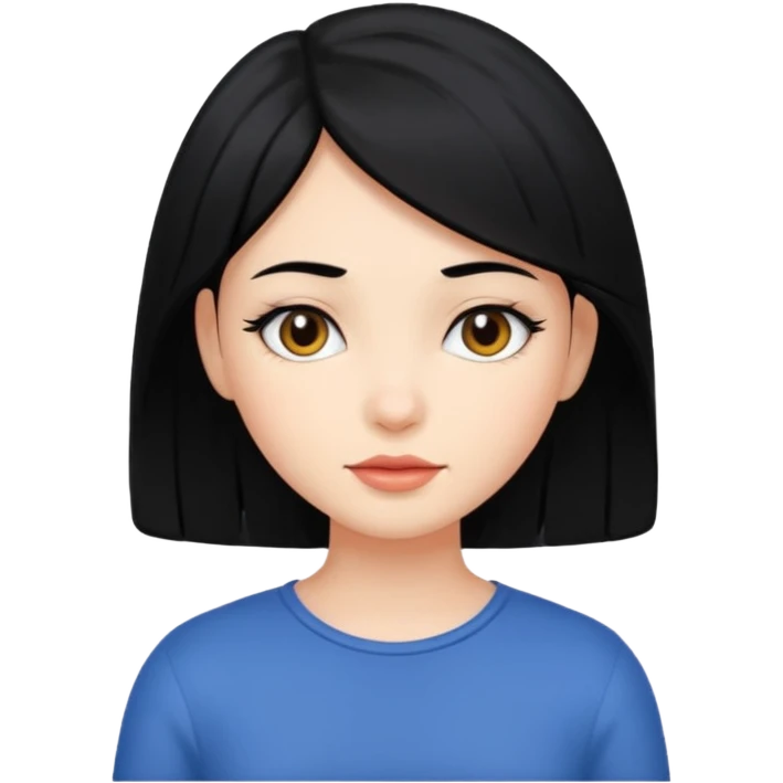 girl with black hair  emoji