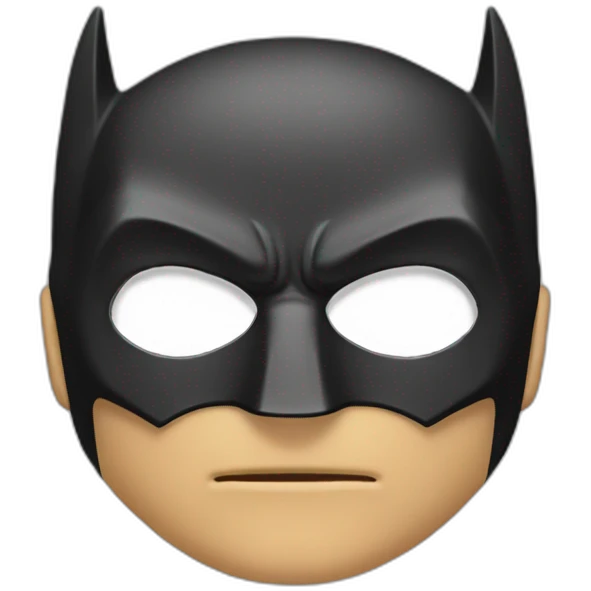 Batman Mask with total White eyes emoji