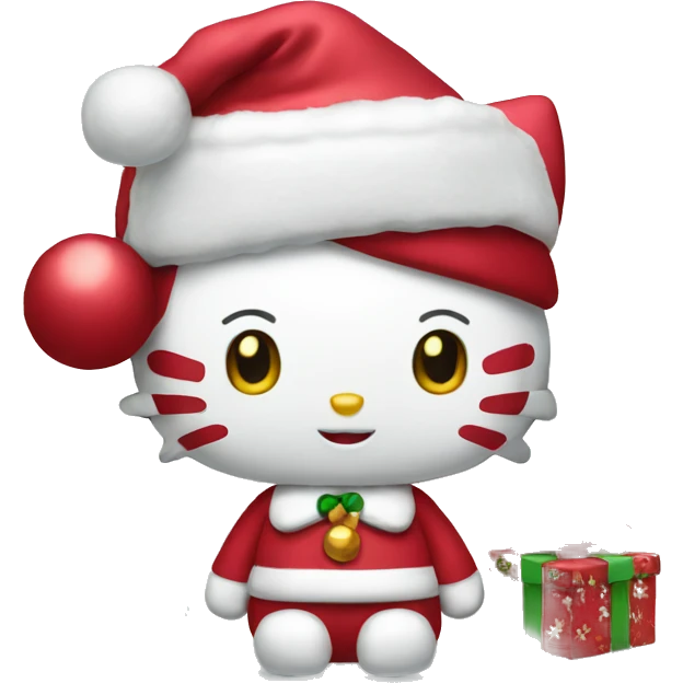 Christmas hello kitty emoji