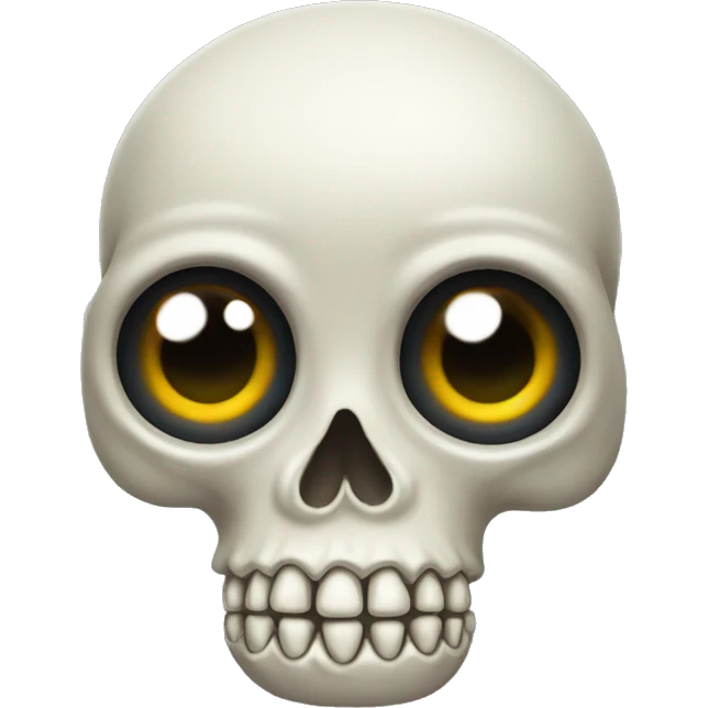 weird looking skull with big eyes  emoji