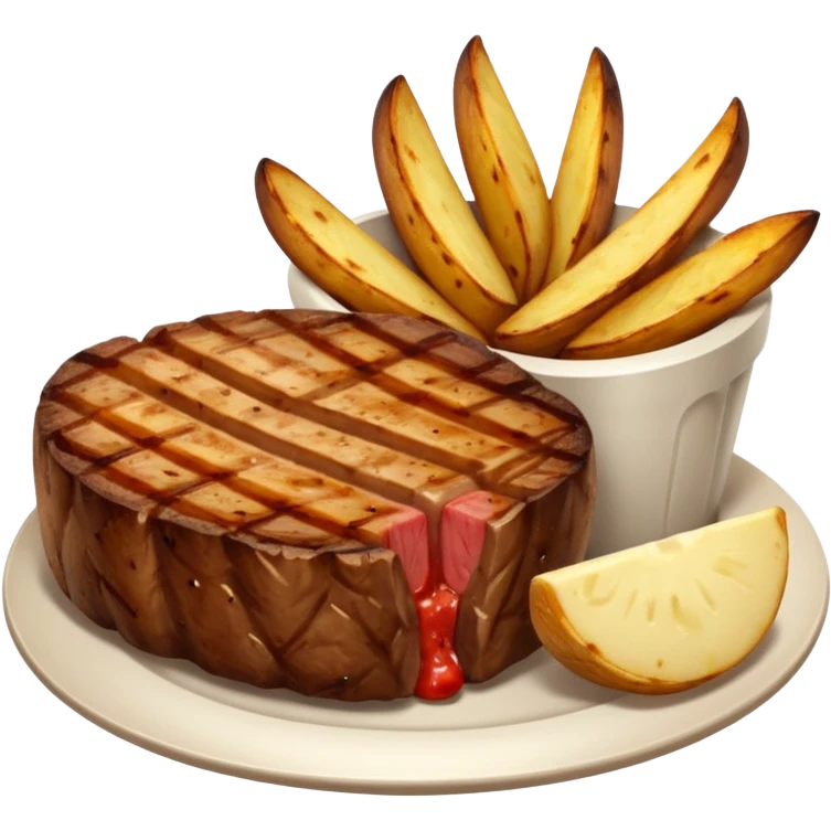 thick steak and potato wedges emoji