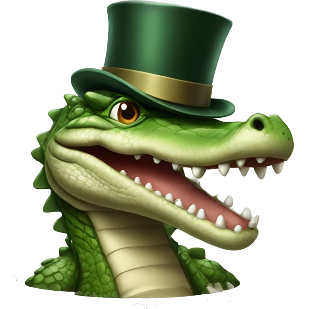 crocodile with a top hat emoji
