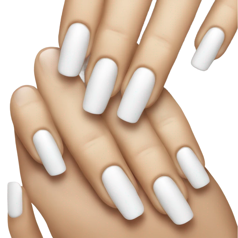 White finer nails manicure emoji