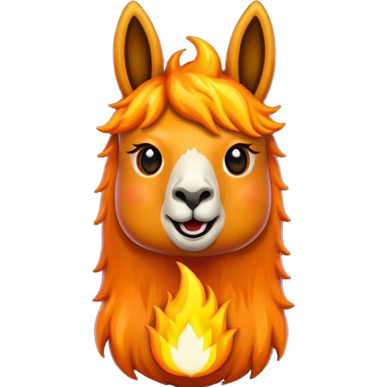 una llama de fuego que tenga en la mano un telefono emoji