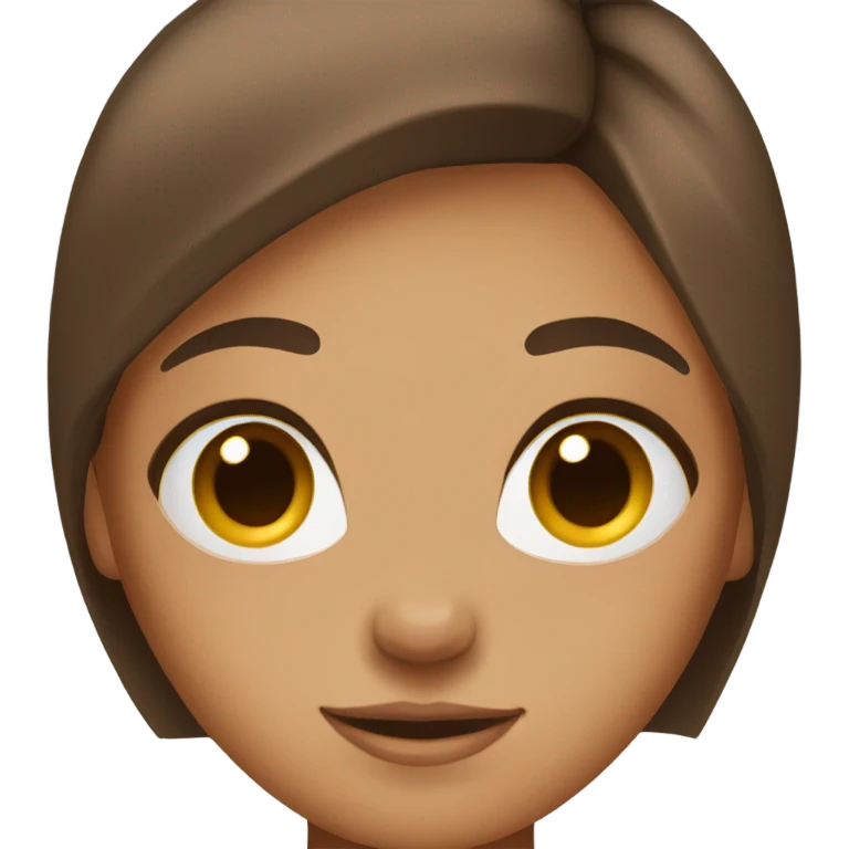 tan girl with brown hair and brown eyes emoji