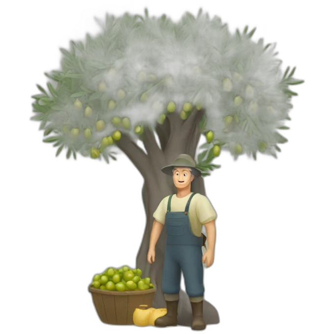 olive tree and farmer emoji