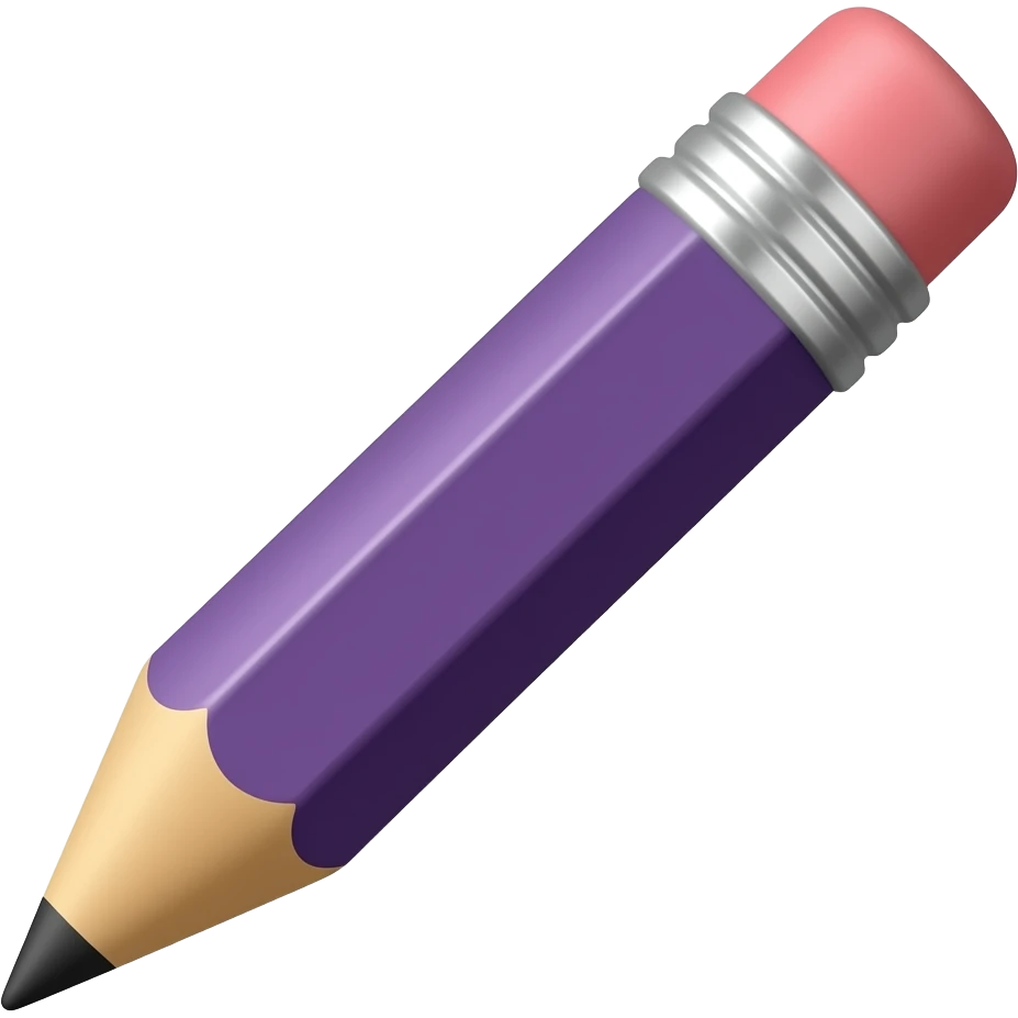 Mor renkli kalem emoji