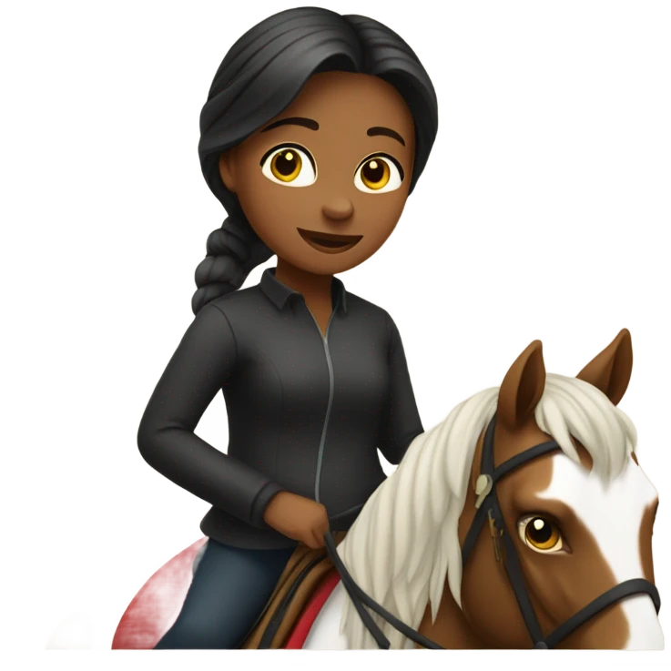 The girl Yurun riding horse emoji