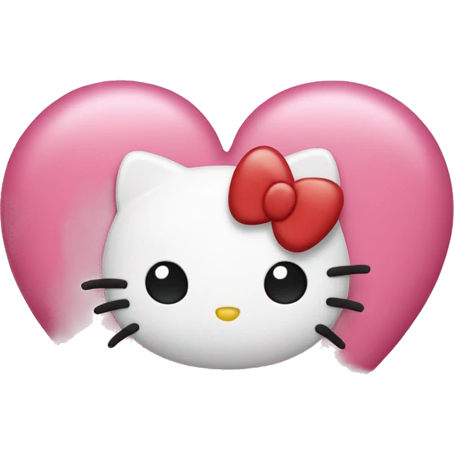 Hello kitty heart emoji