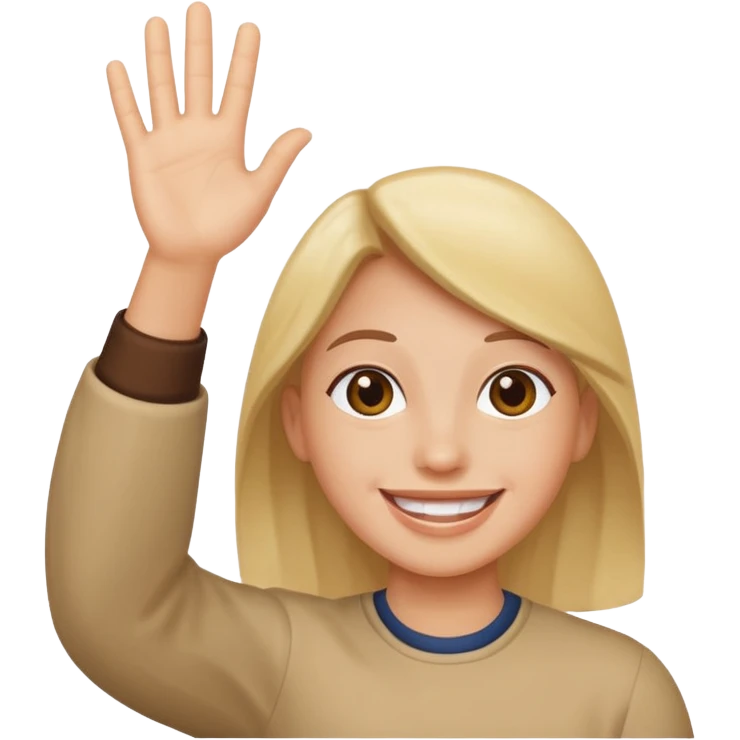 Person waving emoji