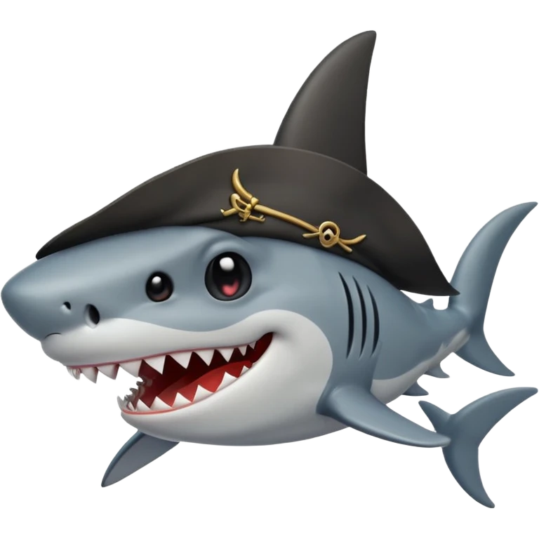 Пират-акула подмигивает emoji