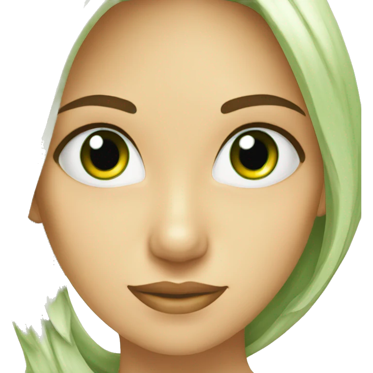Chica de ojos de color verdes emoji