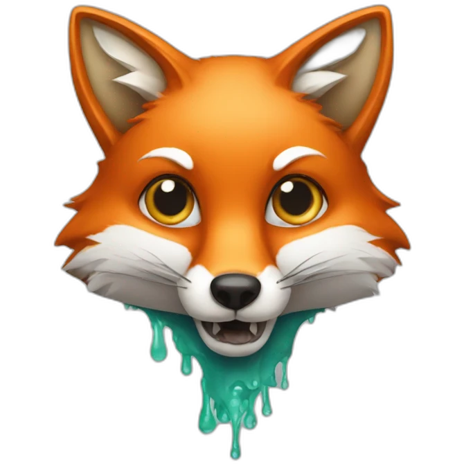 fox with virus emoji