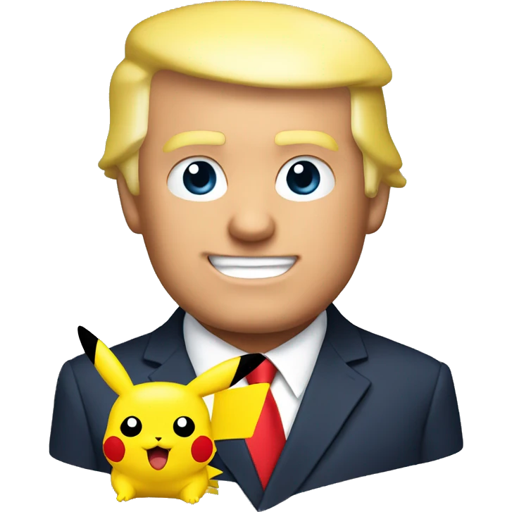 Trump en pikachu emoji