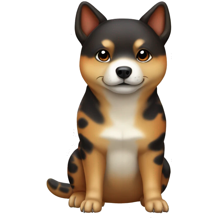 Tortoise shell no white Shiba Inu with no white emoji