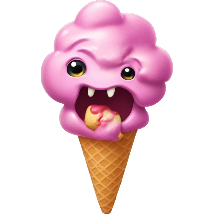 Dinasour eatng ice cream emoji