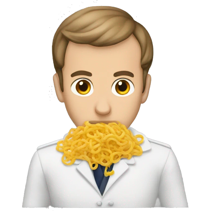 macron   qui mange des nouilles emoji