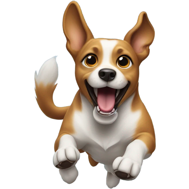 Dog jummping emoji