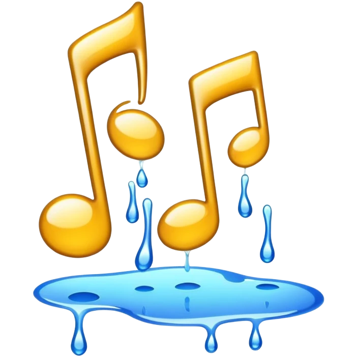 Drippy music notes emoji