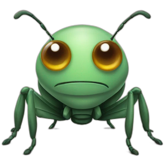 a bug that says hello emoji