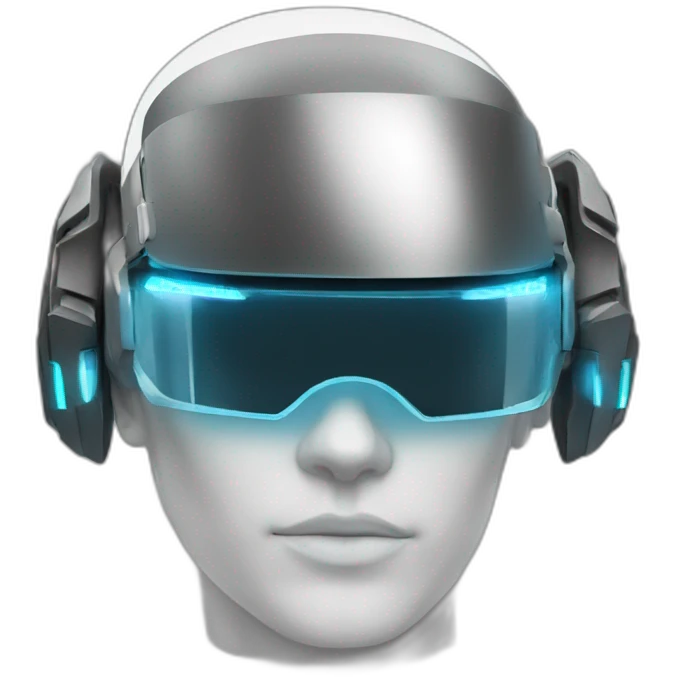 cyborg visor electronic future emoji