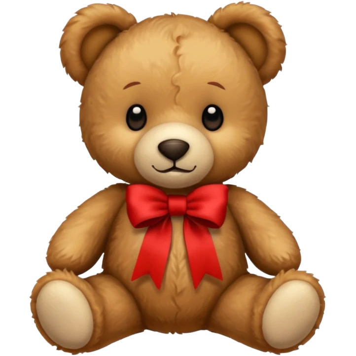 teddy bear with red ribbon emoji