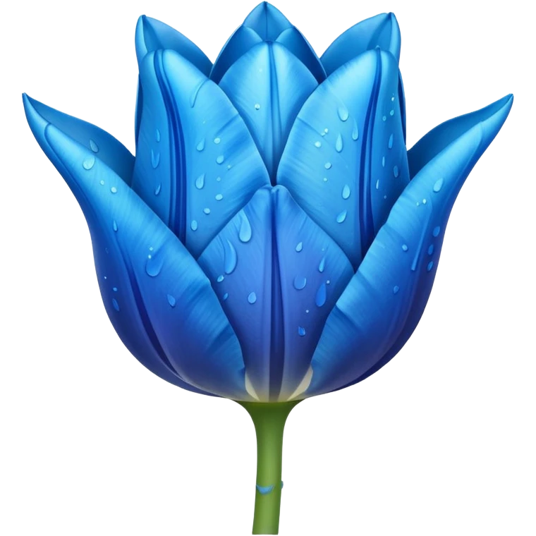 Light blue dark blue hombre Star speckled tulip emoji