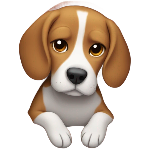 Beagle under warm plaid blanket emoji