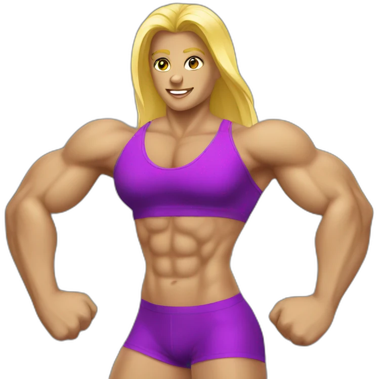 Blonde bodybuilder emoji