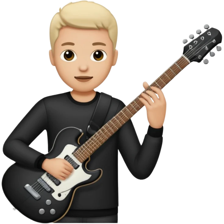 🙂 bu emojinin elinde eloktronik gitar olsun elektronik gitar siyah olsun emoji