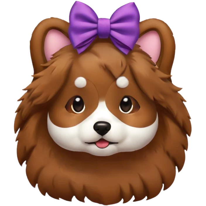 Dog with a bow emoji