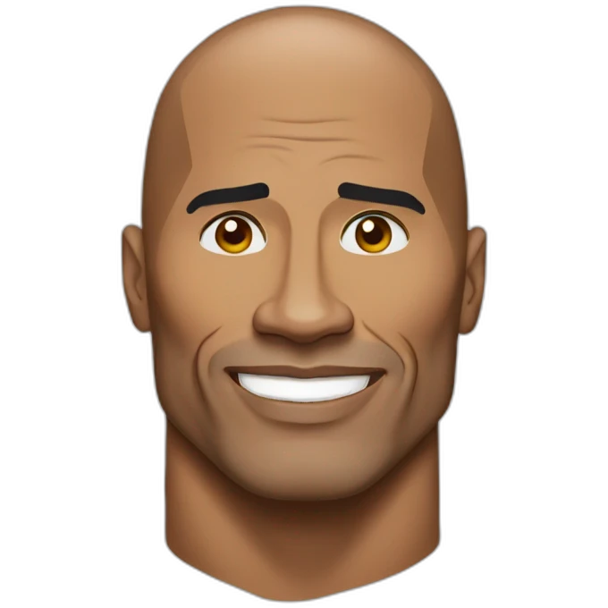 dwayne johnson in a web emoji