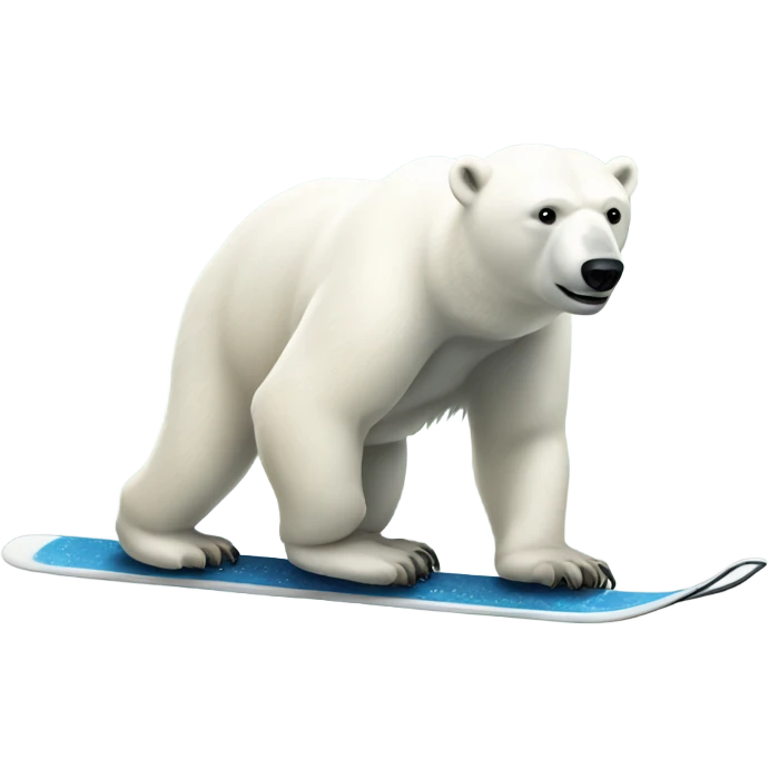 Polar bear skiing emoji