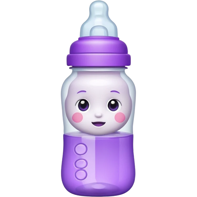 baby bottle white and purple emoji