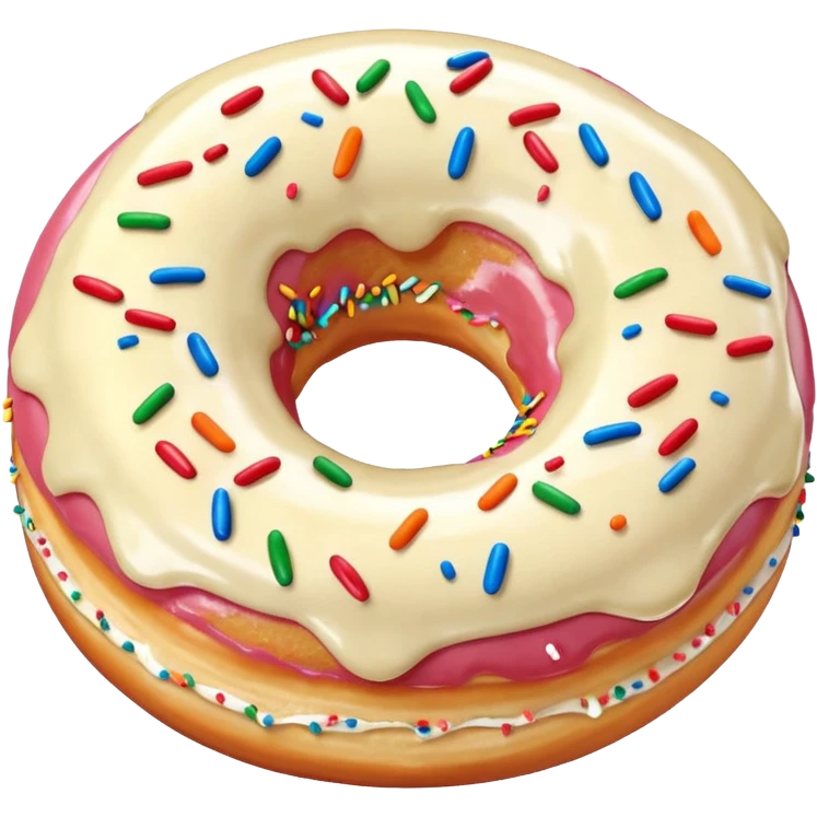Cream donut emoji