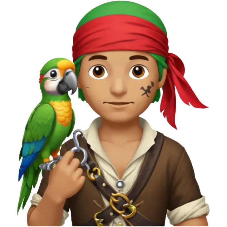 pirate and parrot emoji