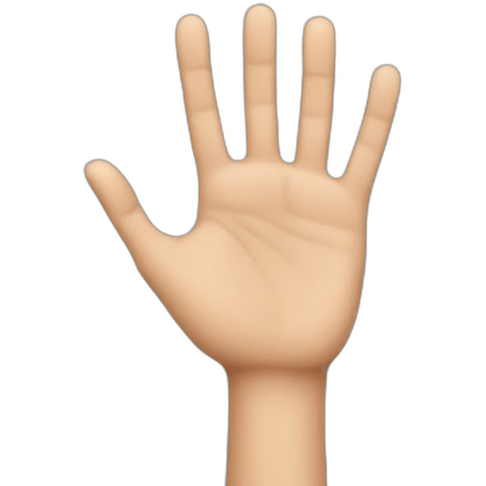 Hand with five fingers  emoji