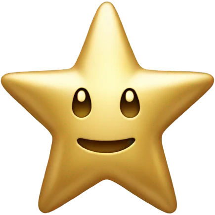 Gold star with smiley face emoji