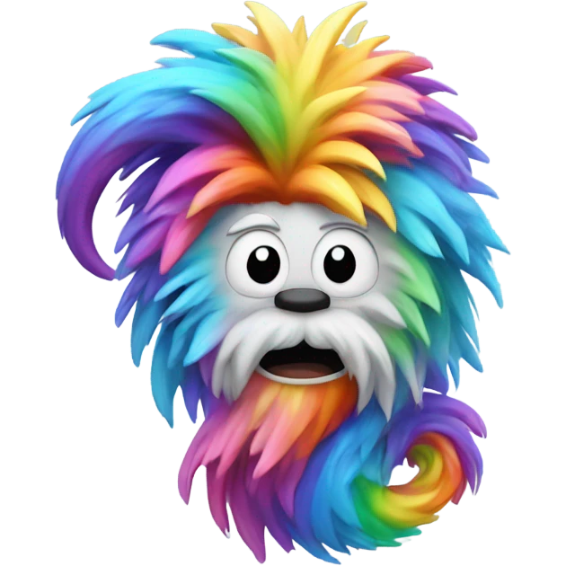 A rainbow yeti poop swirl emoji emoji
