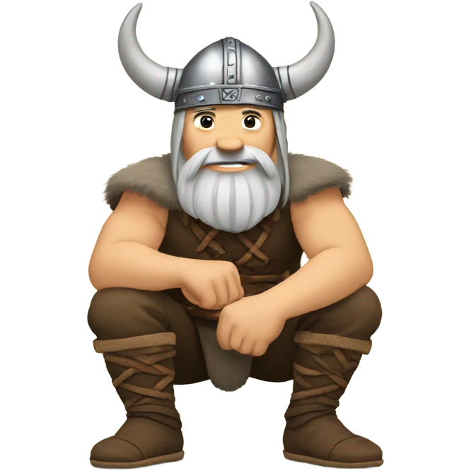 Norsk vikings touching his toes emoji