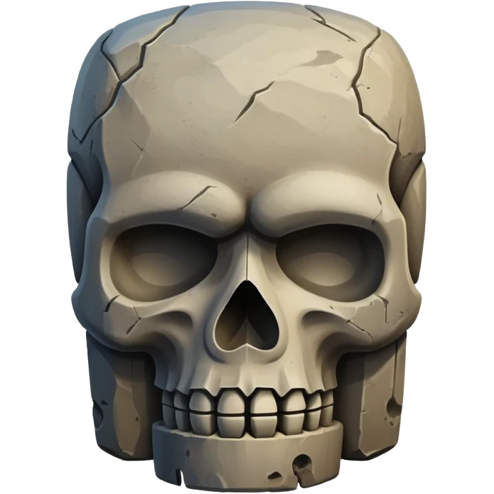 skull moai emoji