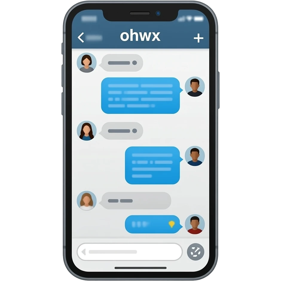 phone that has group chat showing up emoji