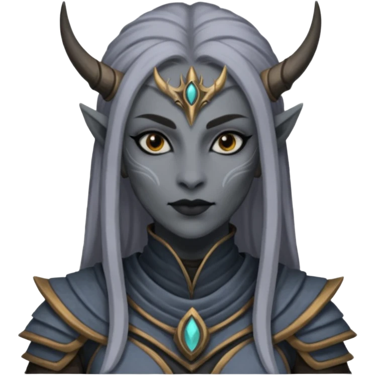 ESO female daedra, gray skin emoji