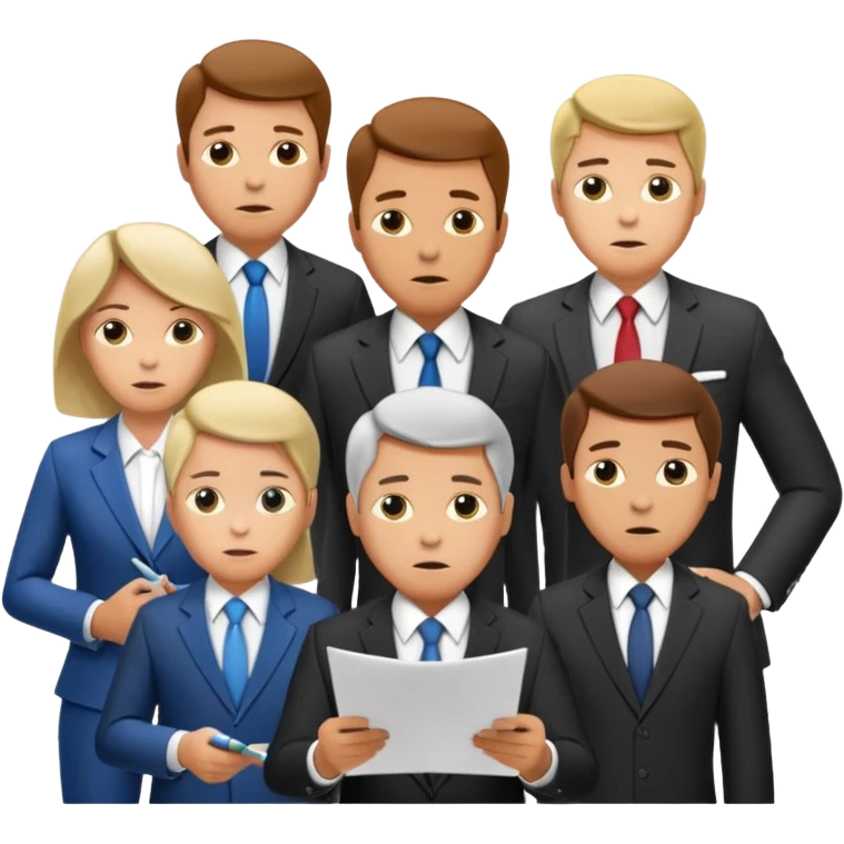 A bunch of land developers, acting as the controllers, are gathered around, going through a document about the city's pro-development plans. emoji