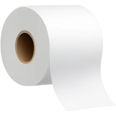 a toilet paper roll put vertical on a toilet roll placement emoji