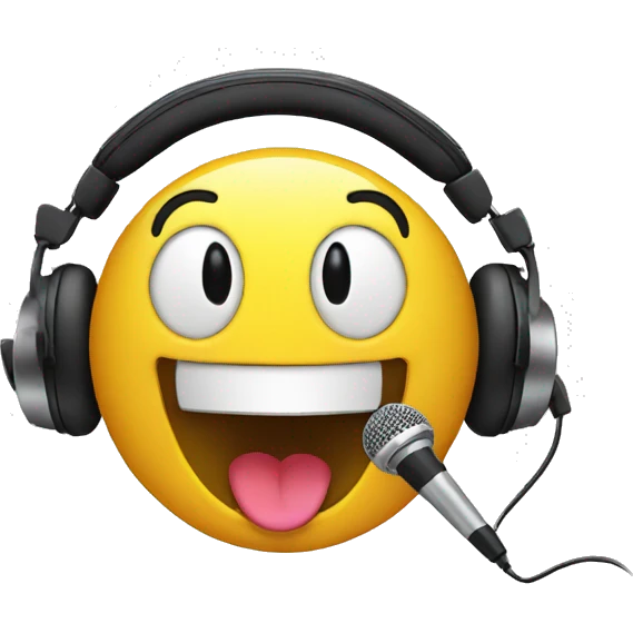 smiley face singing emoji