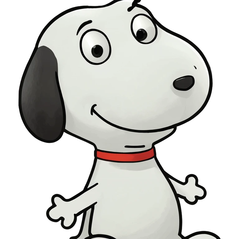 Cartoon snoopy happy emoji