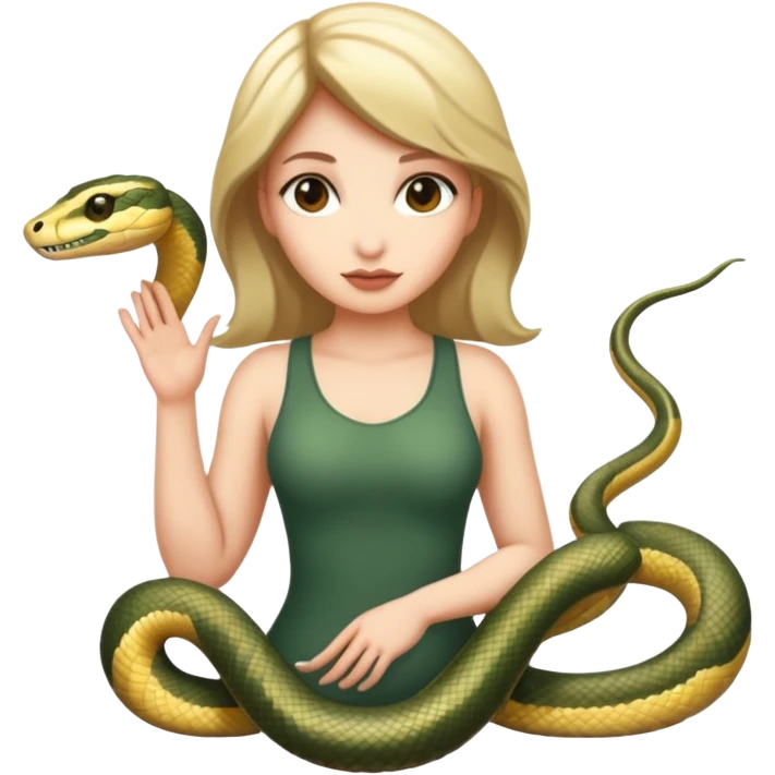 Şahmeran: belden üstü insan güzel bir kız belden aşağısı yılan emoji